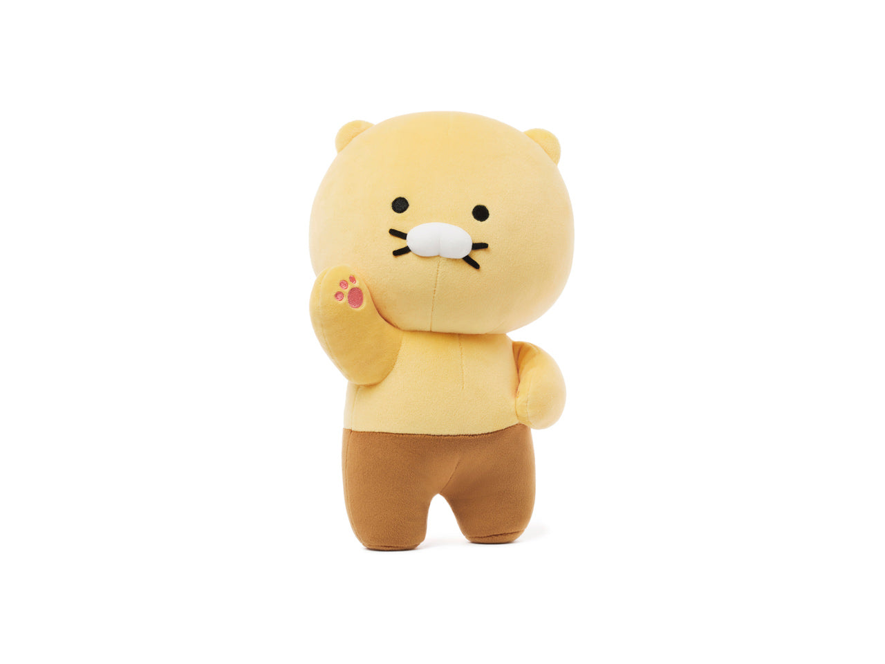 kakao friends choonsik waving his paw plush toy front