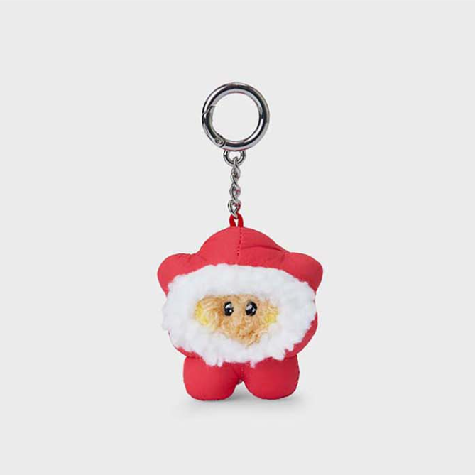 line friends bts suga character shooky in puffer keychain front