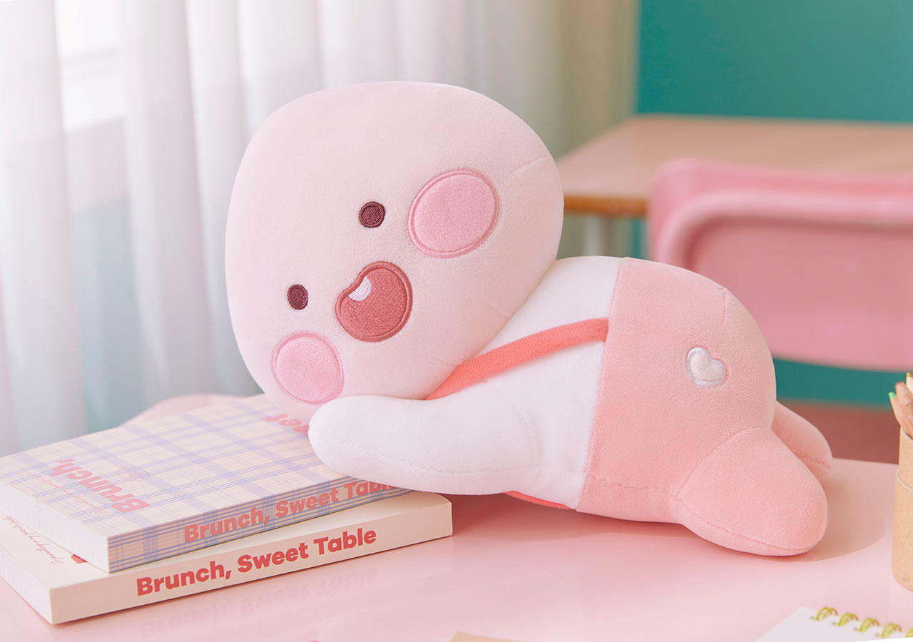 Kakao Friends Apeach in Overall Plush Toy Baby Pillow