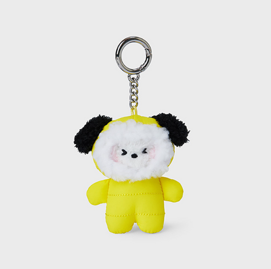 line friends bts jimin character chimmy in puffer keychain front