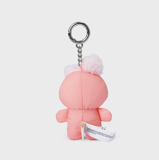 line friends bts jungkook character cooky in puffer keychain back