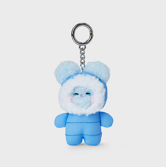 line friends bts rm character koya in puffer keychain front