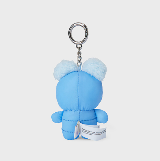 line friends bts rm character koya in puffer keychain back