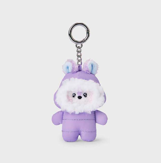 line friends bts j-hope character mang in puffer keychain front