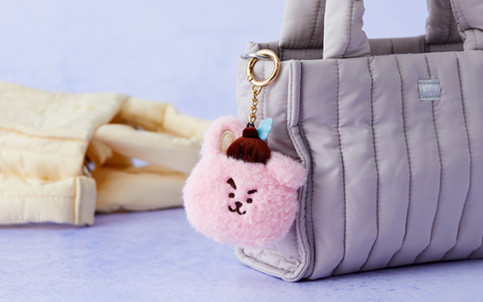 Line Friends BT21 Cooky Face 'HOPE IN LOVE' Plush Keyring