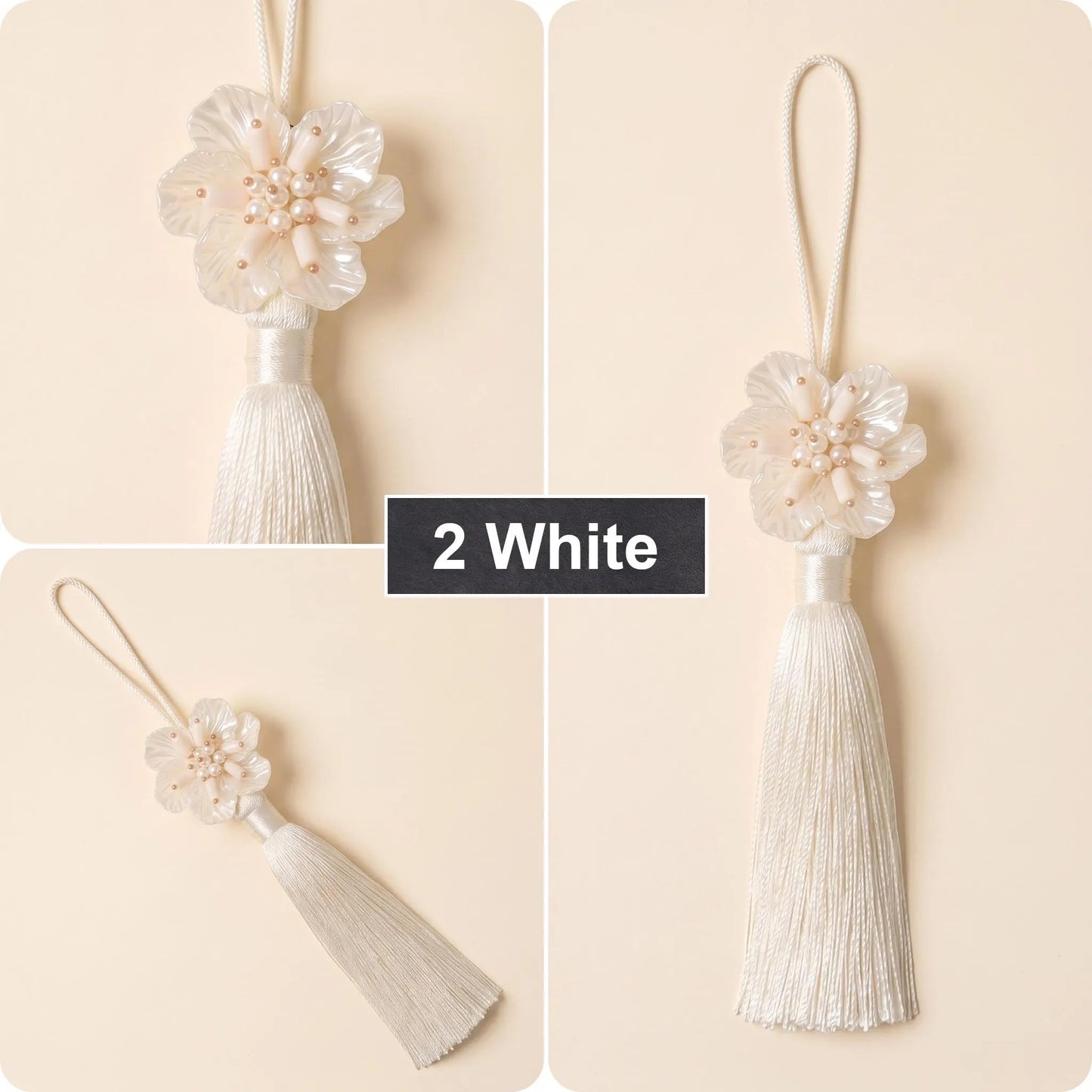 Korean Norigae Tassel, Flower Hanbok Accessory, Kpop Inspired Bag Charm, Tassel Keychain, Gift Wrapping Decor idea