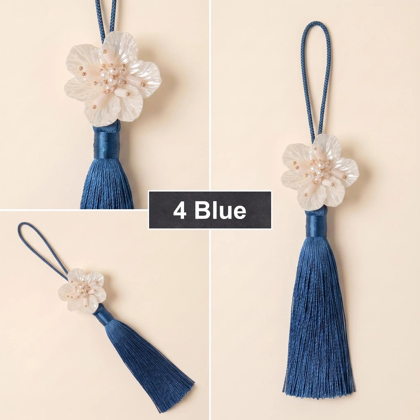 Korean Norigae Tassel, Flower Hanbok Accessory, Kpop Inspired Bag Charm, Tassel Keychain, Gift Wrapping Decor idea