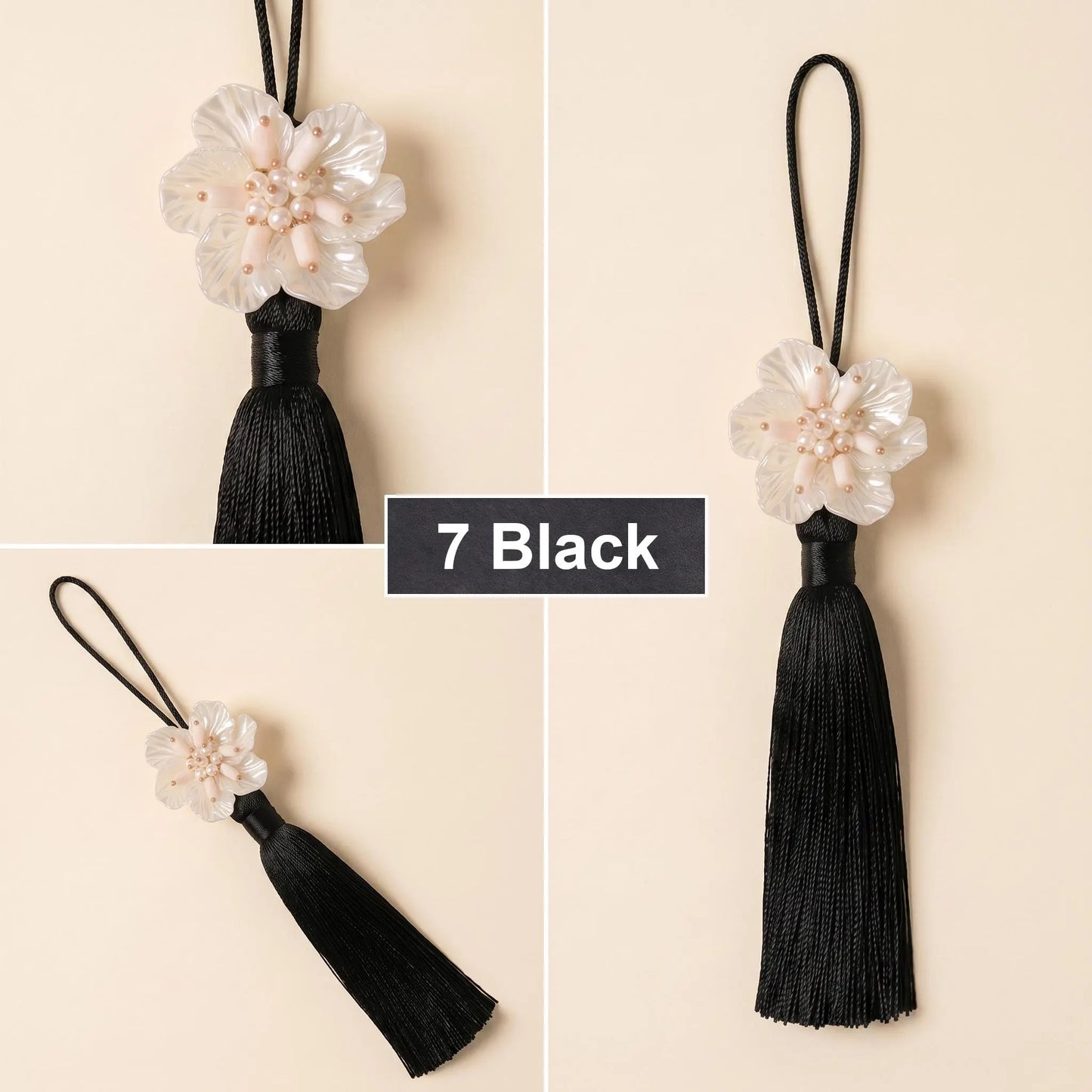 Korean Norigae Tassel, Flower Hanbok Accessory, Kpop Inspired Bag Charm, Tassel Keychain, Gift Wrapping Decor idea