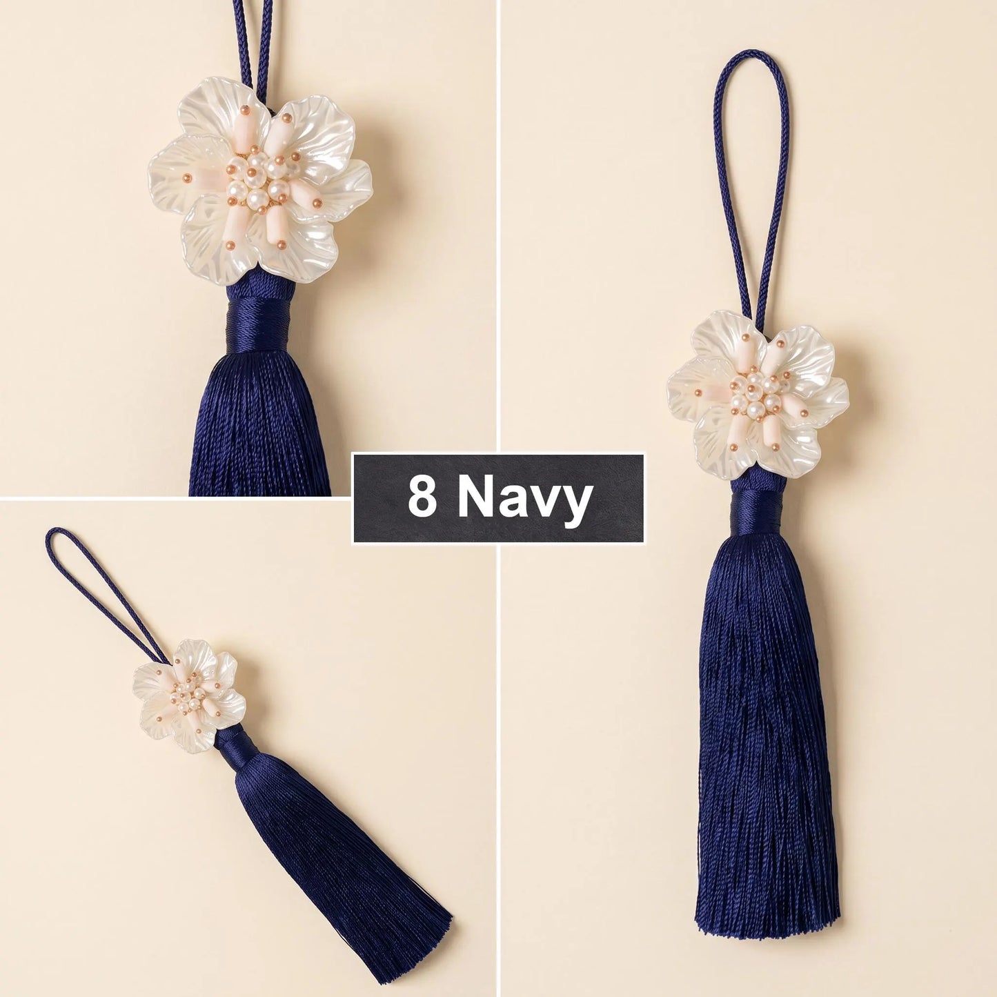 Korean Norigae Tassel, Flower Hanbok Accessory, Kpop Inspired Bag Charm, Tassel Keychain, Gift Wrapping Decor idea