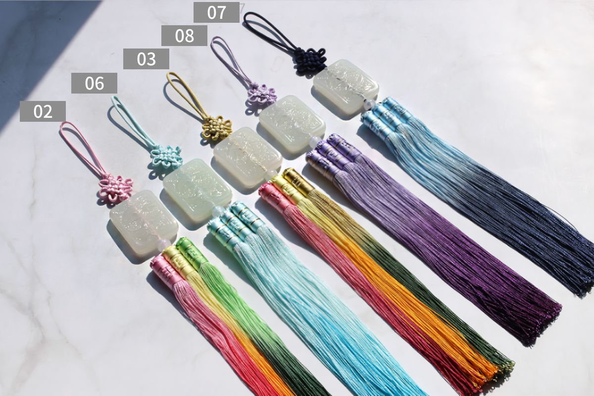 Gift Craft Korean Hanbok Accessory Jade-like Tassel Norigae Charm