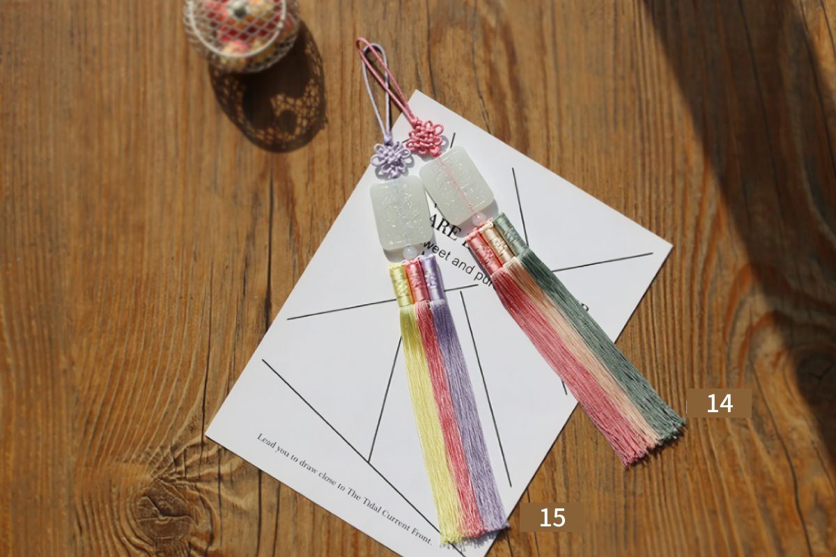 Gift Craft Korean Hanbok Accessory Jade-like Tassel Norigae Charm