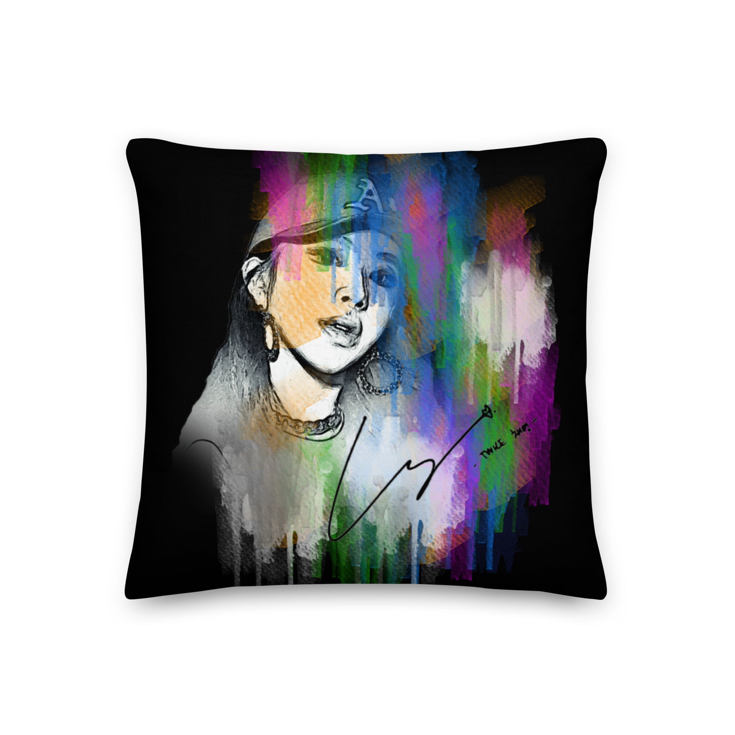 TWICE Chaeyoung, Son Chae-young Waterpaint Portrait Premium Pillow