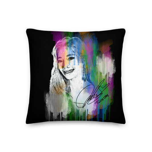 TWICE Dahyun, Kim Da Hyun Waterpaint Portrait Premium Pillow