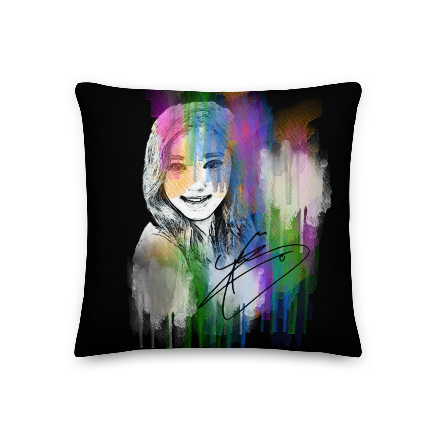 TWICE Tzuyu, Chou Tzu-yu Waterpaint Portrait Premium Pillow