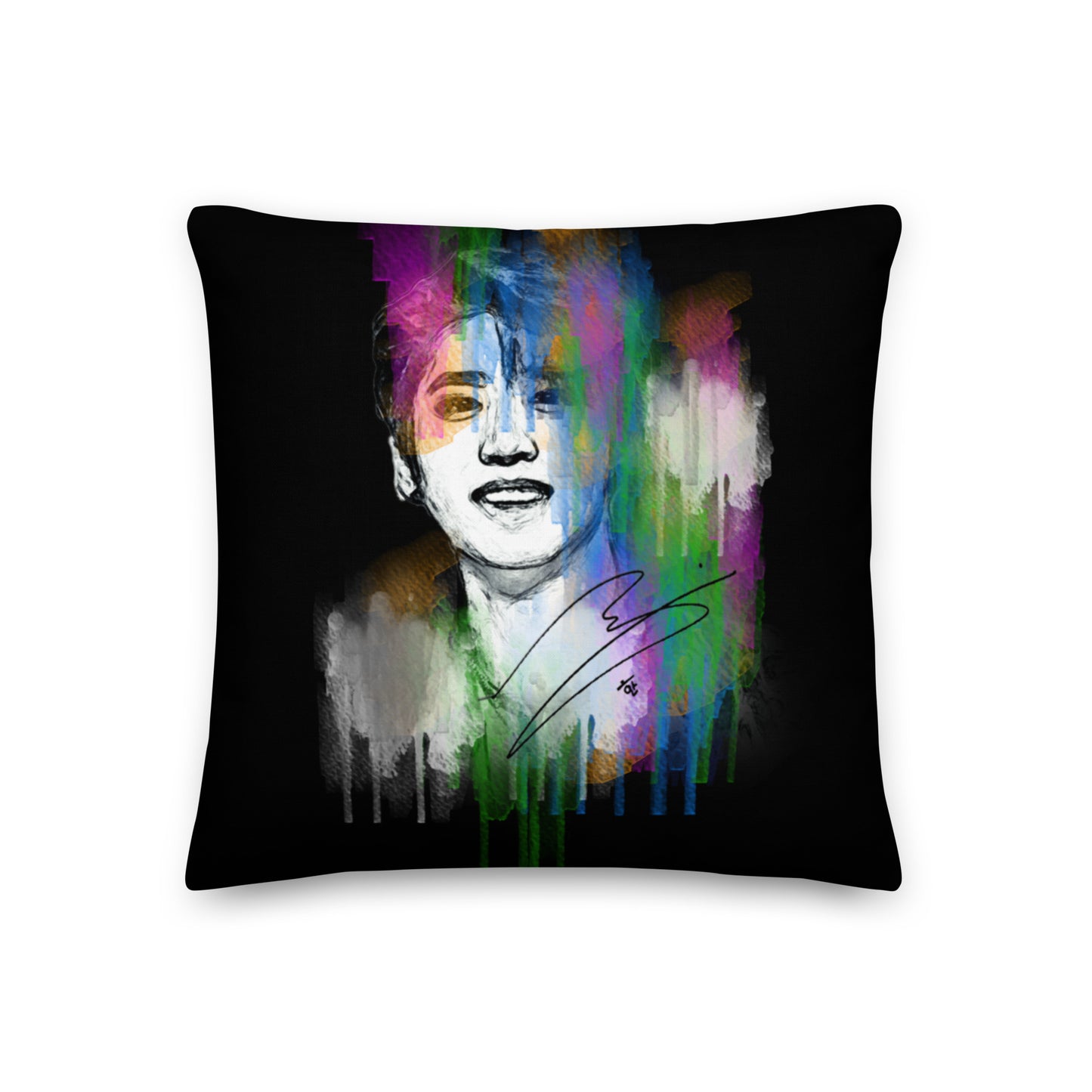 Stray Kids Han , Han Ji-sung Waterpaint Portrait Premium Pillow