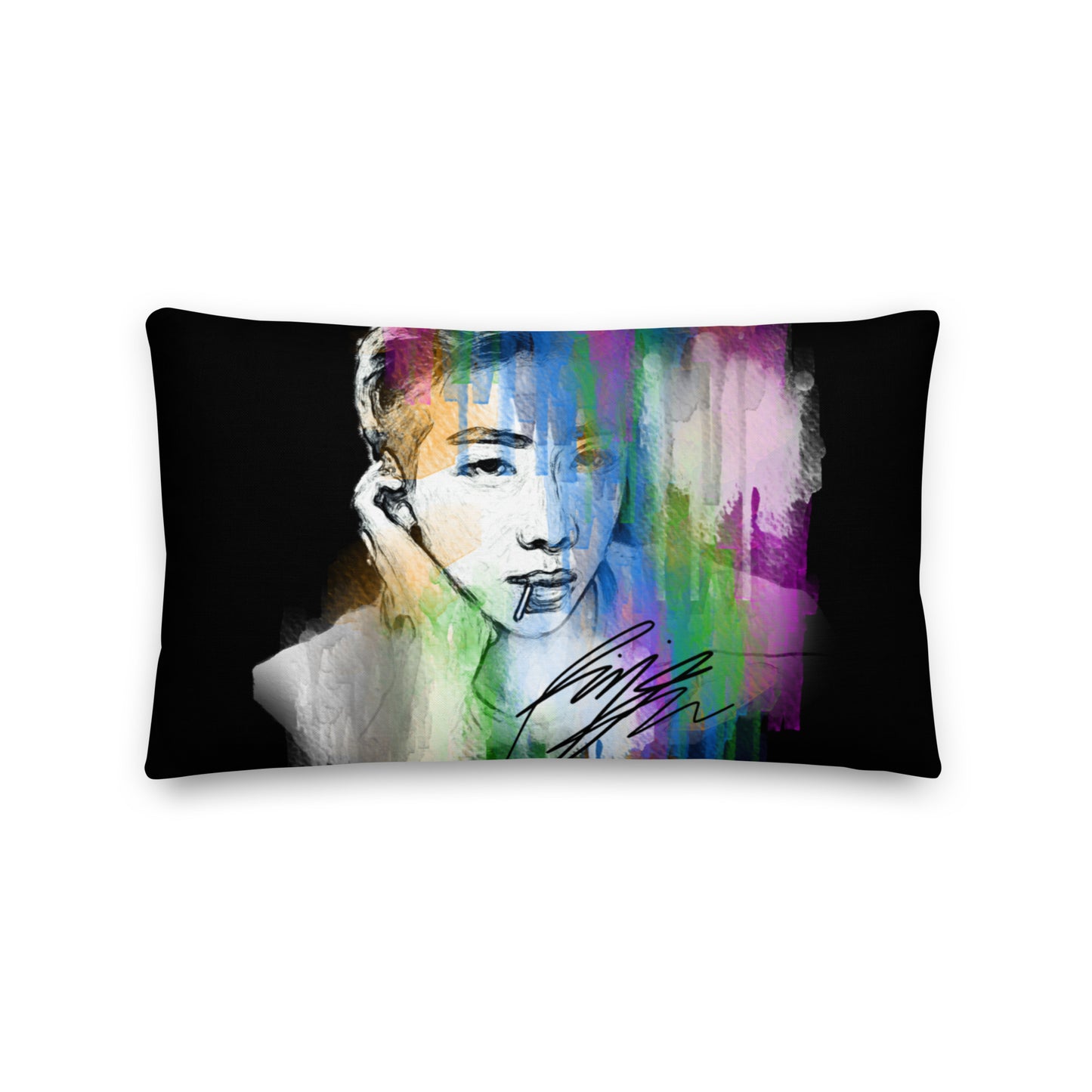 BTS RM, Kim Nam-joon Waterpaint Portrait Premium Pillow