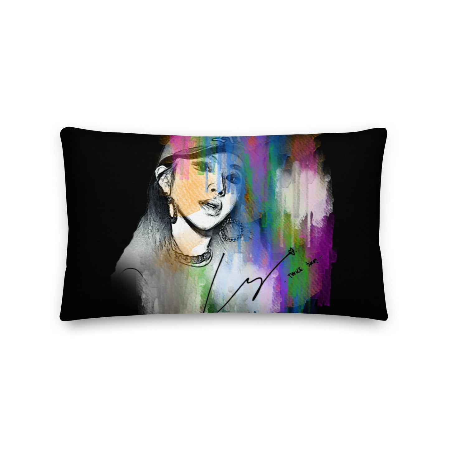 TWICE Chaeyoung, Son Chae-young Waterpaint Portrait Premium Pillow