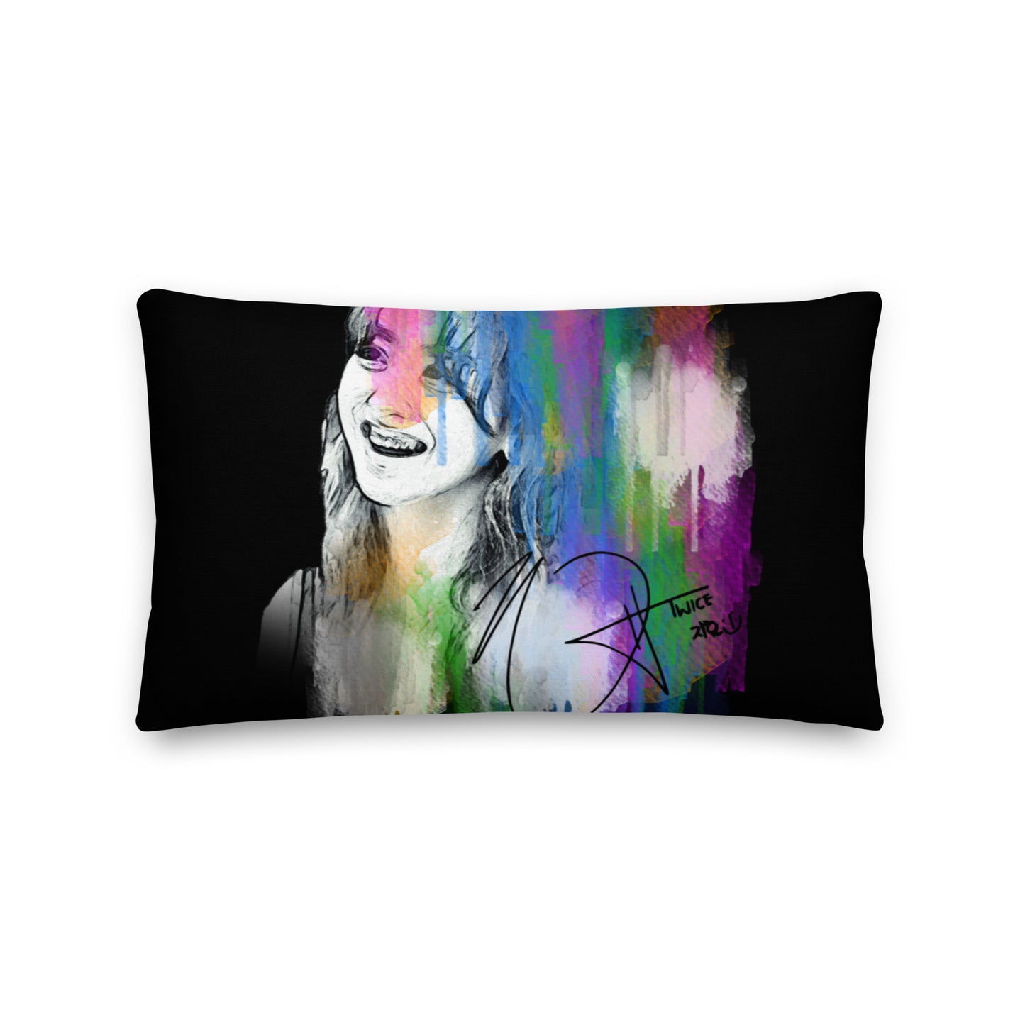 TWICE Jihyo, Park Ji-hyo Waterpaint Portrait Premium Pillow