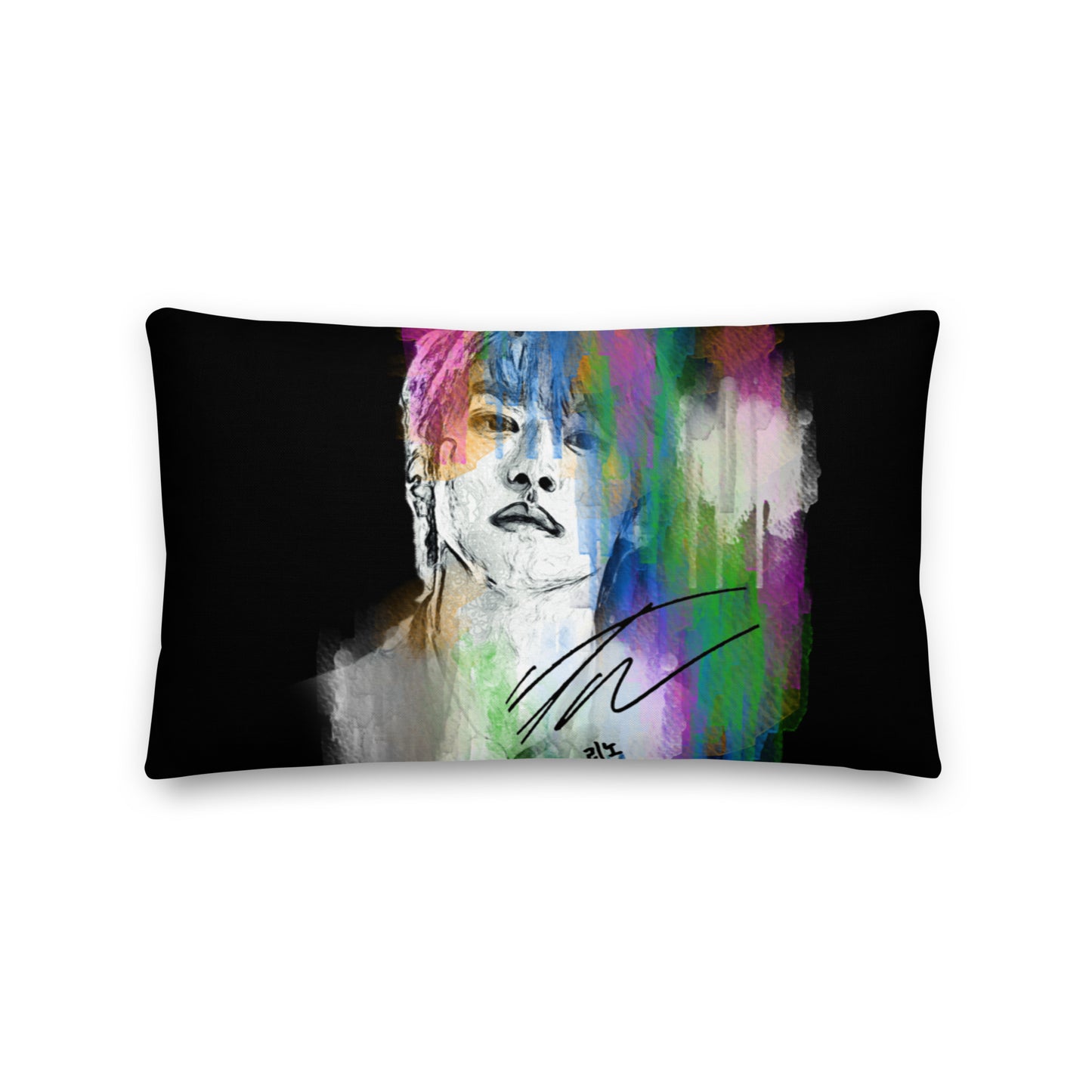 Stray Kids Lee Know, Lee Min-ho Waterpaint Portrait Premium Pillow