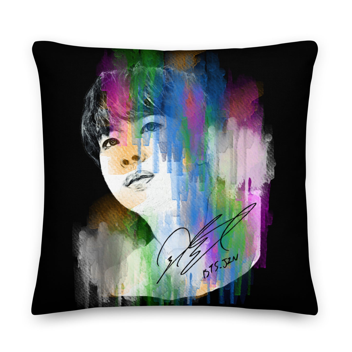 BTS Jin, Kim Seok-jin Waterpaint Portrait Premium Pillow