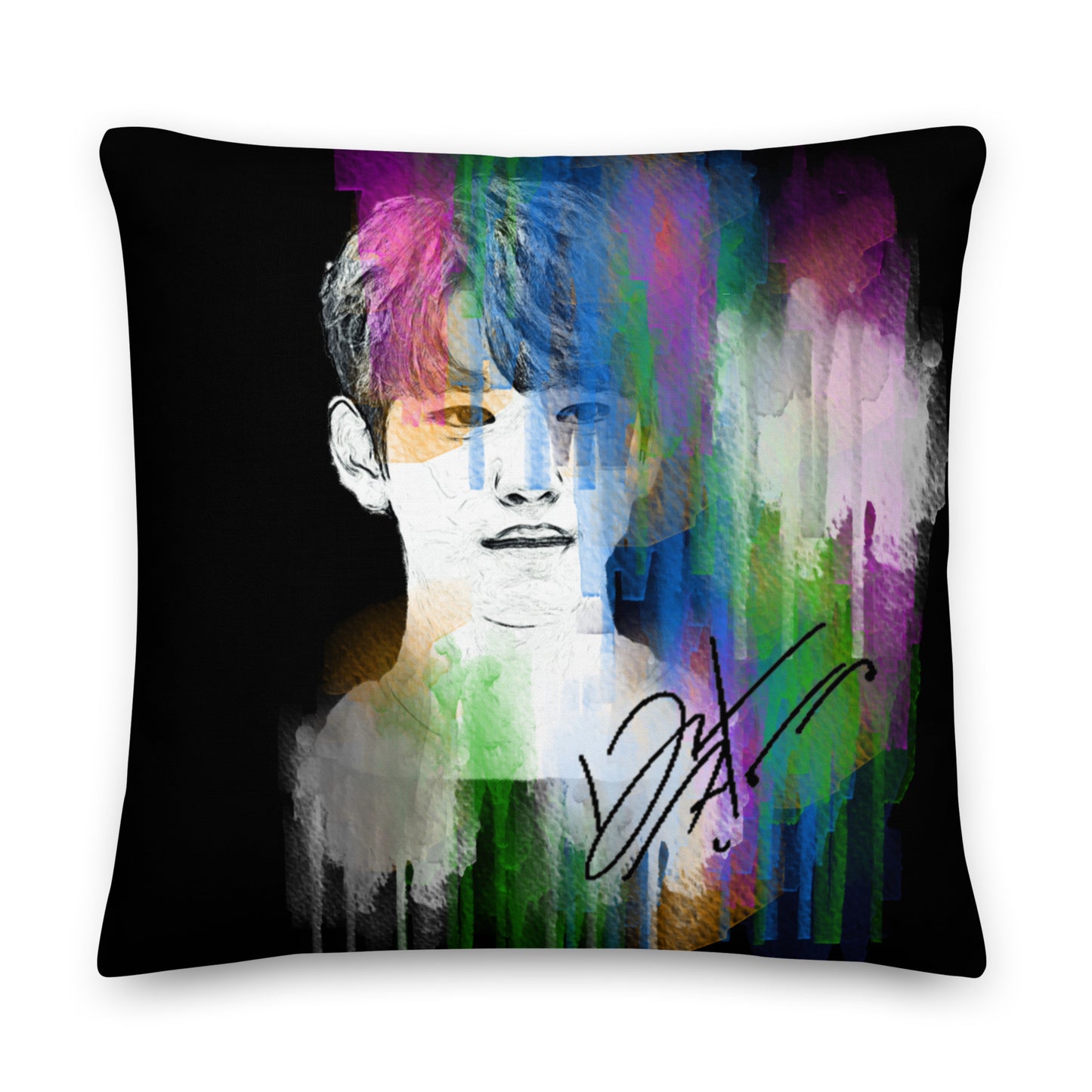 GOT7 Jinyoung, Park Jin-young Waterpaint Portrait Premium Pillow
