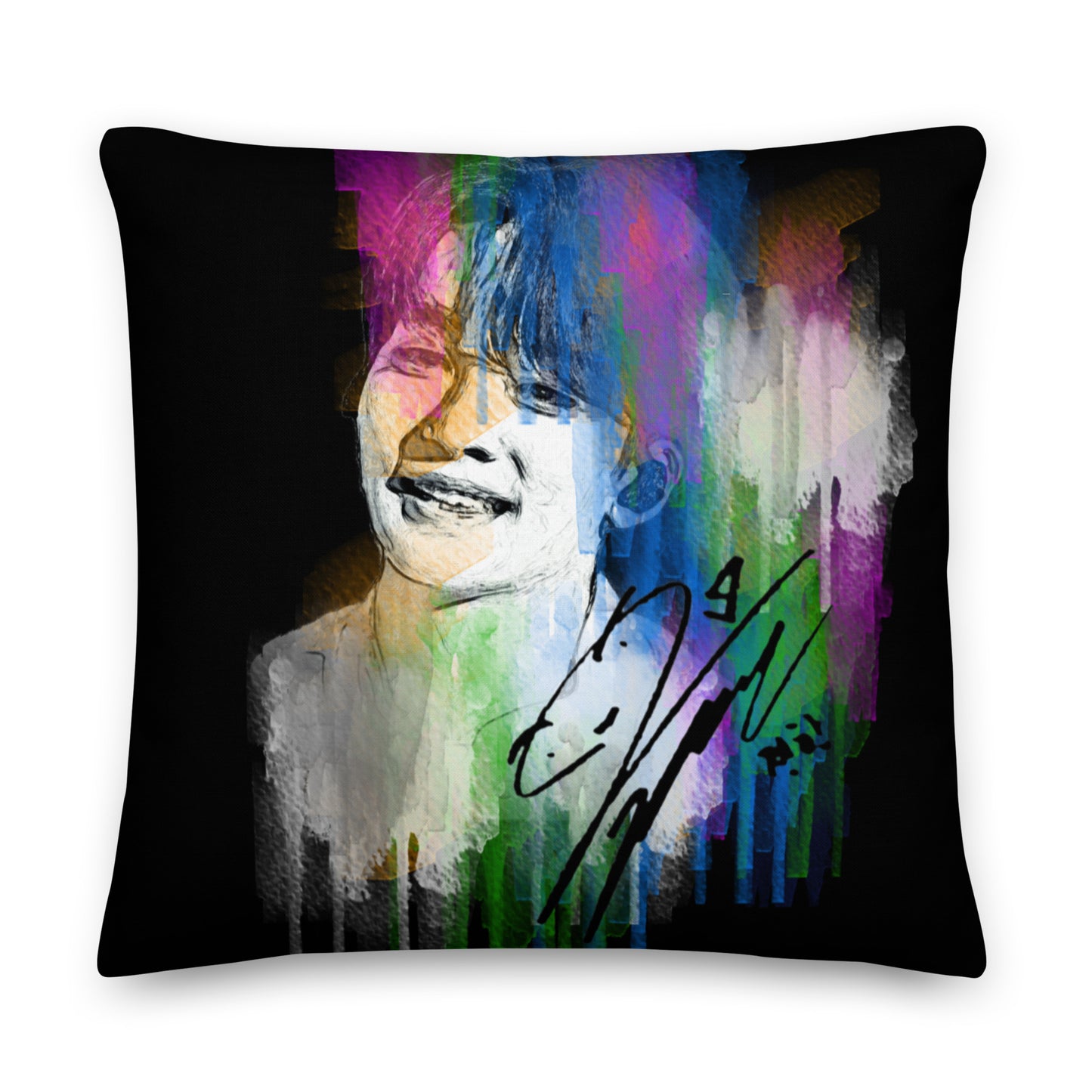 SEVENTEEN Jeonghan, Yoon Jeonghan Waterpaint Portrait Premium Pillow