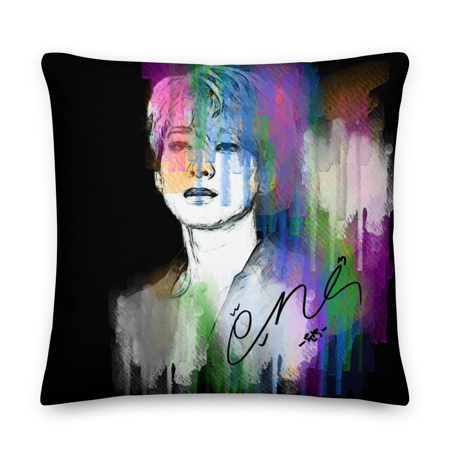 SEVENTEEN Wonwoo, Jeon Won-woo Waterpaint Portrait Premium Pillow