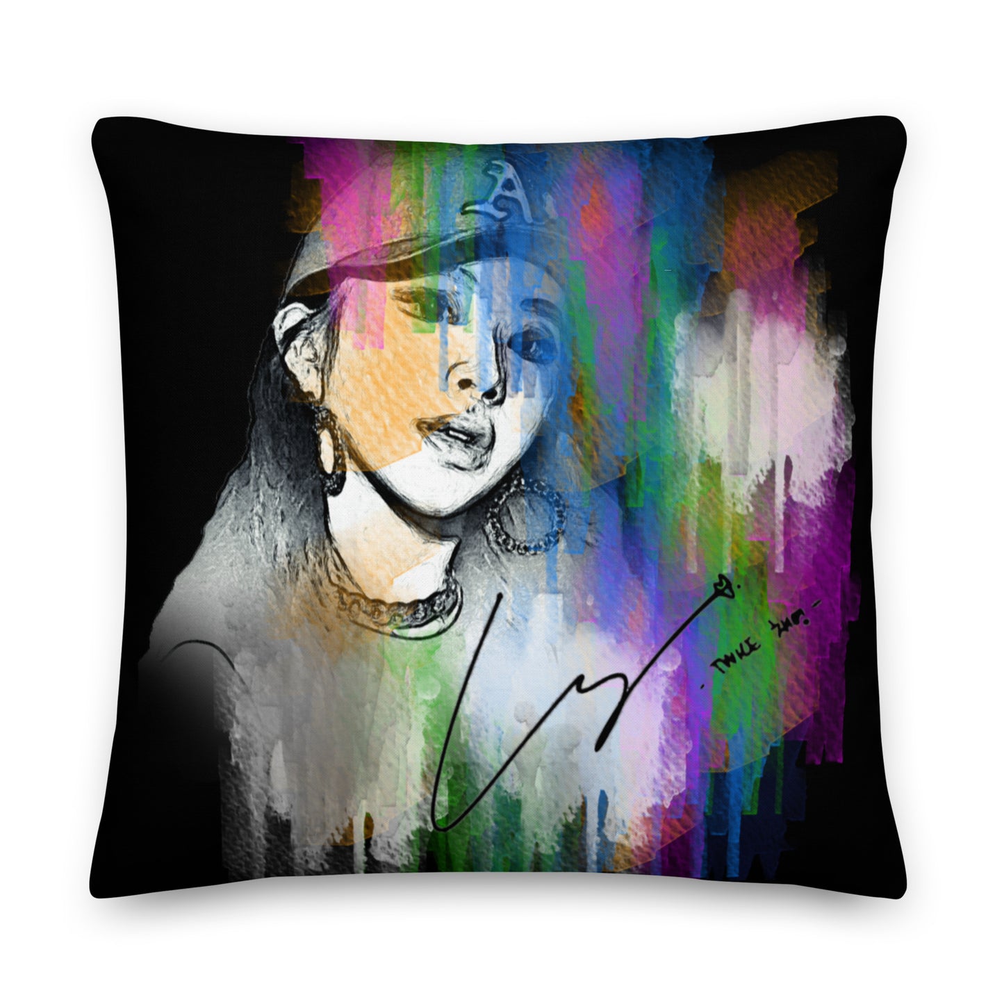 TWICE Chaeyoung, Son Chae-young Waterpaint Portrait Premium Pillow