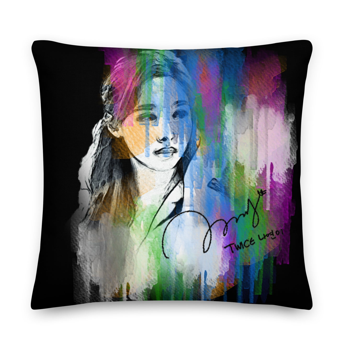 TWICE Nayeon, Im Na-yeon Waterpaint Portrait Premium Pillow