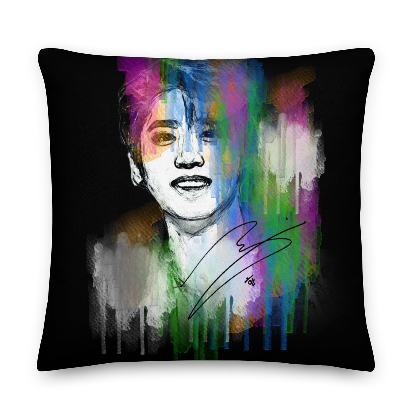 Stray Kids Han , Han Ji-sung Waterpaint Portrait Premium Pillow