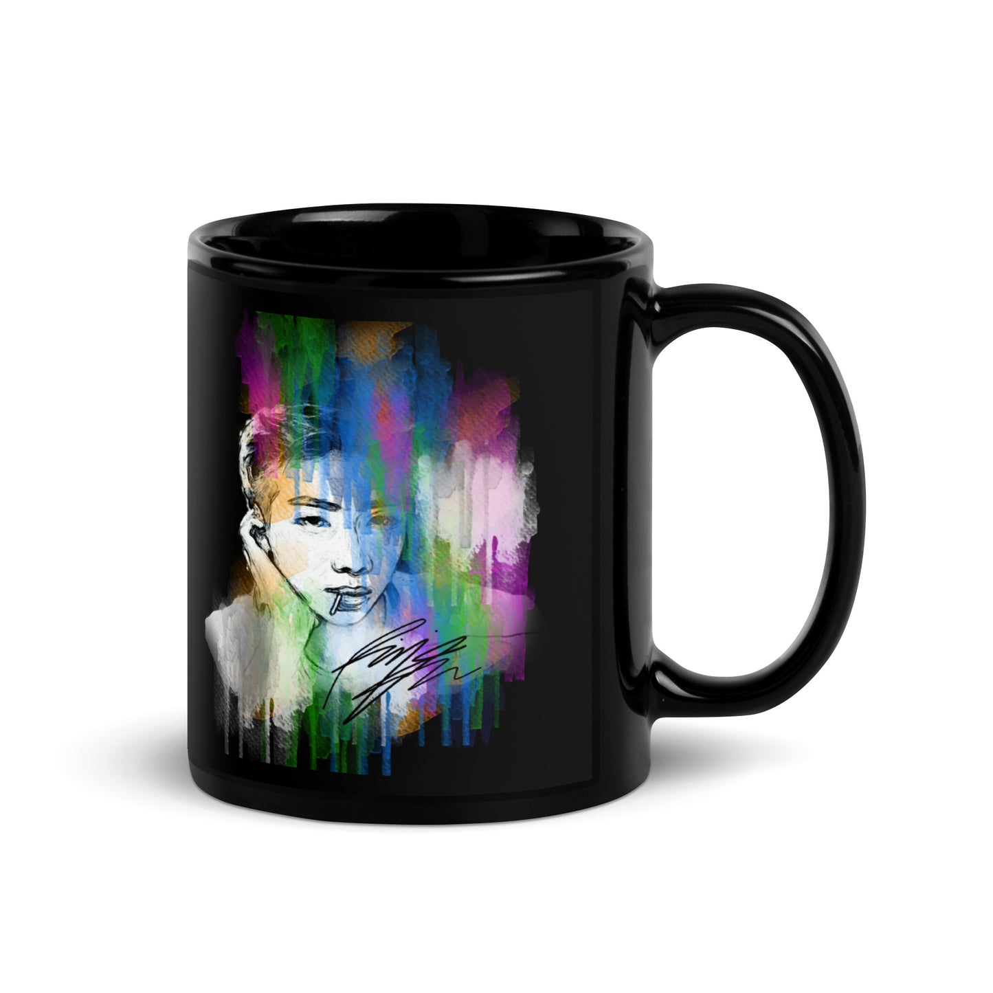 BTS RM, Kim Nam-joon Waterpaint Portrait Ceramic Mug