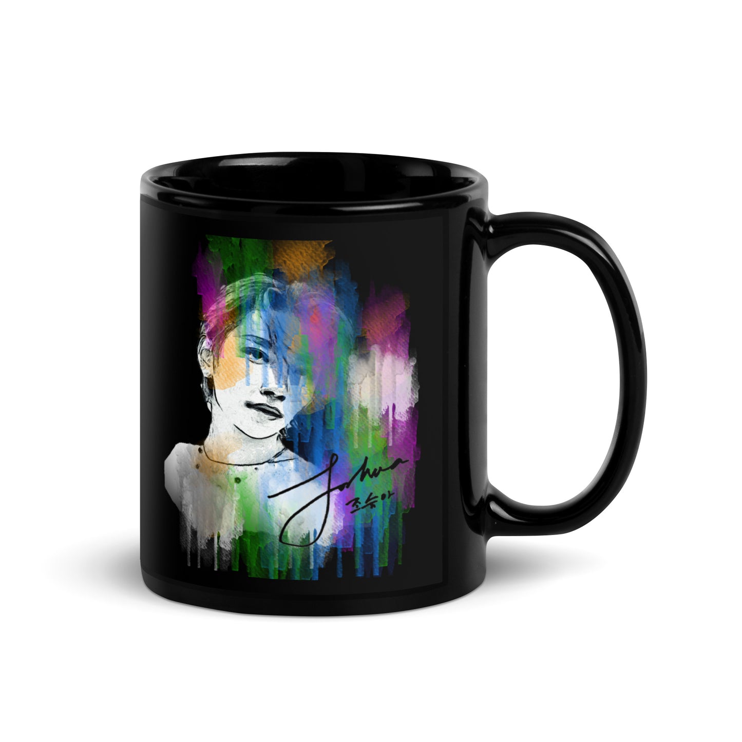 SEVENTEEN Joshua, Joshua Hong Waterpaint Portrait Ceramic Mug