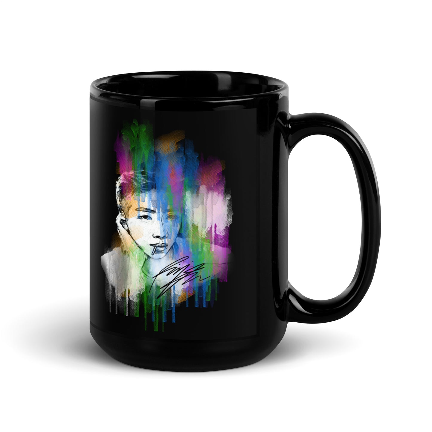 BTS RM, Kim Nam-joon Waterpaint Portrait Ceramic Mug