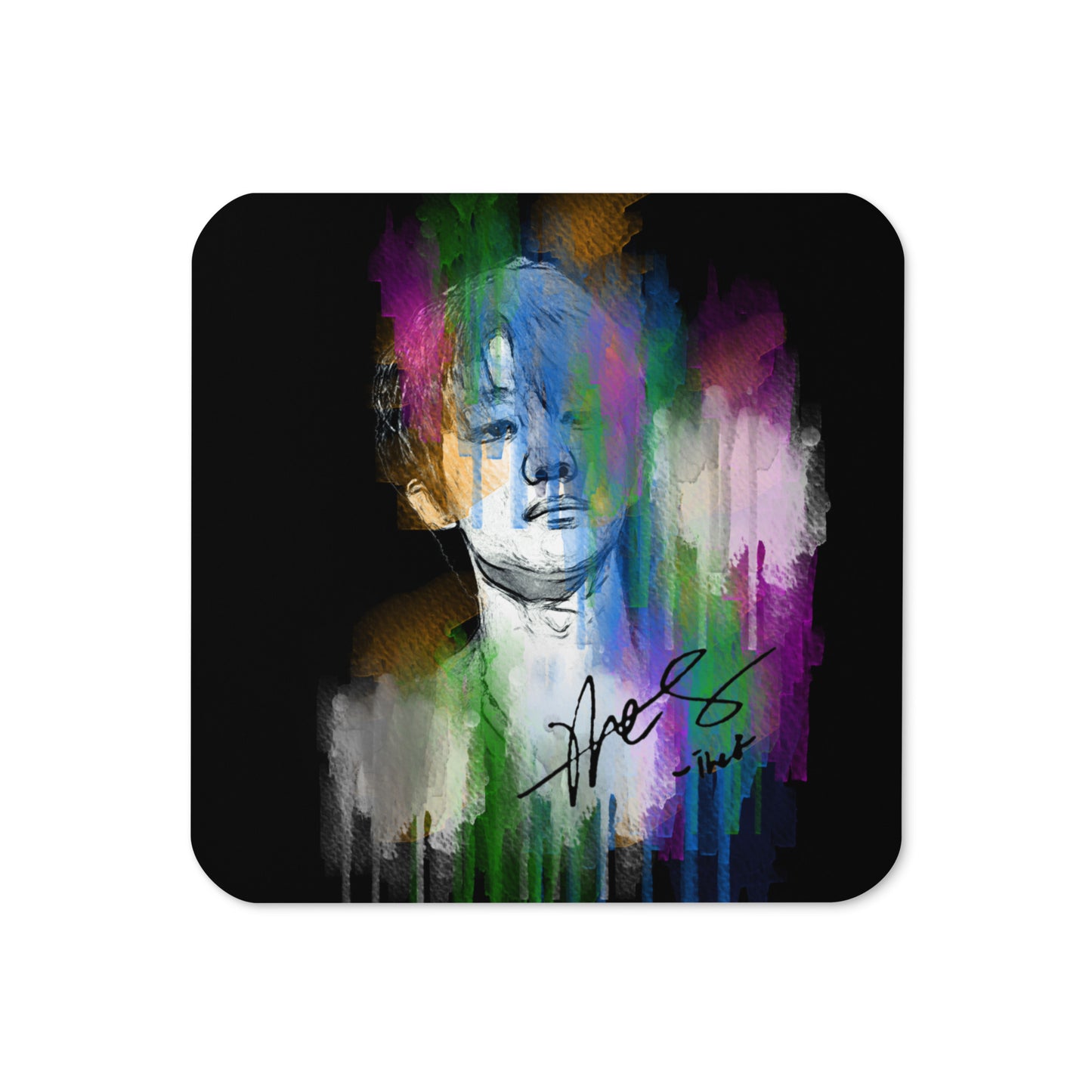 SEVENTEEN The8, Xu Minghao Waterpaint Portrait Cork Coaster