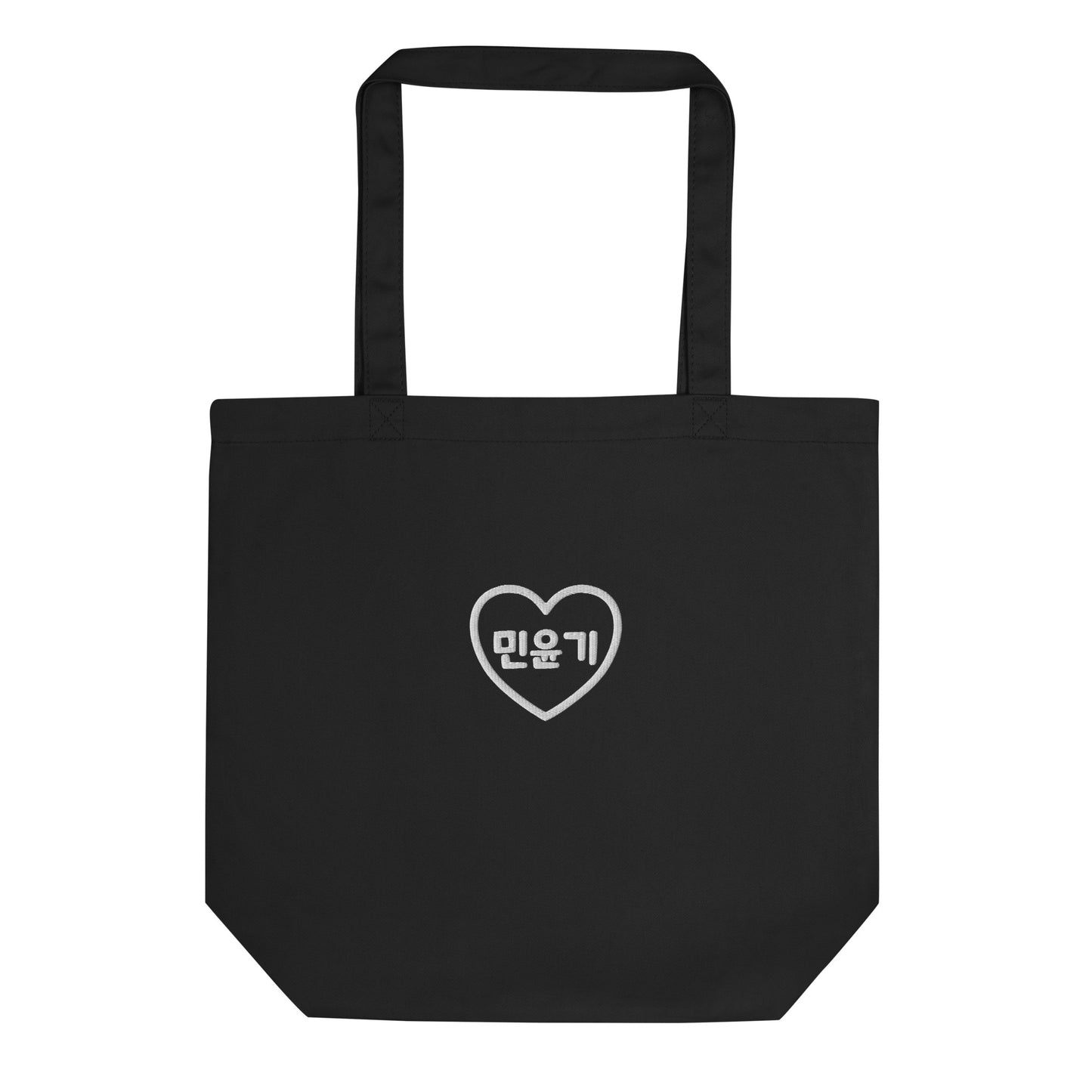 BTS Suga, Min Yoon-gi in Korean Heart Embroidery Tote Bag