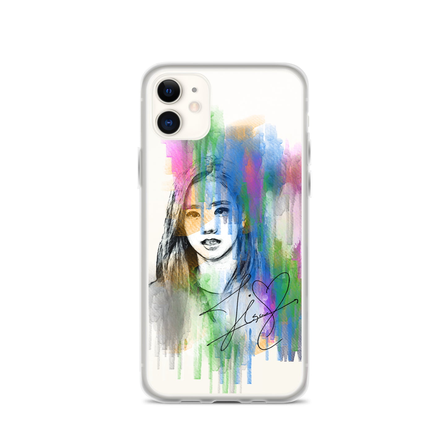 BLACKPINK Jisoo, Kim Jisoo Waterpaint Portrait iPhone Case - kpophow