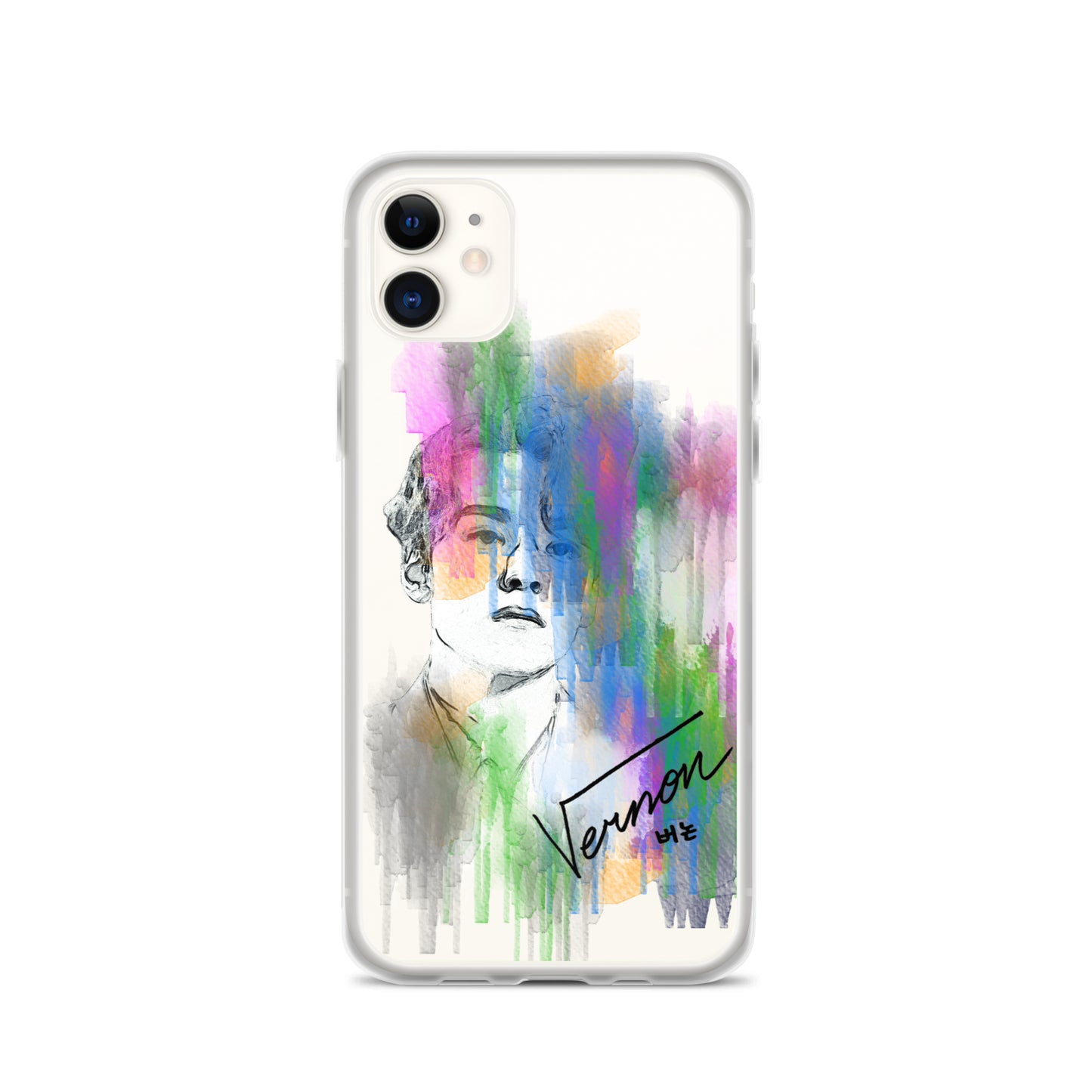 SEVENTEEN Vernon, Hansol Vernon Chwe Waterpaint Portrait iPhone Case