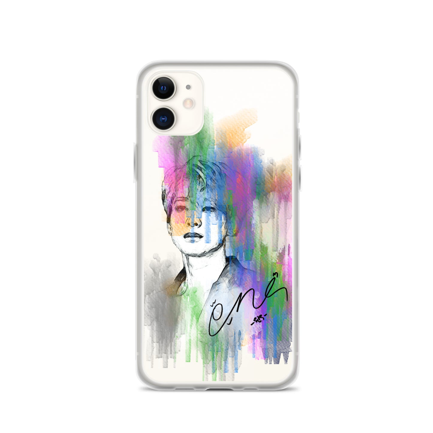 SEVENTEEN Wonwoo, Jeon Won-woo Waterpaint Portrait iPhone Case