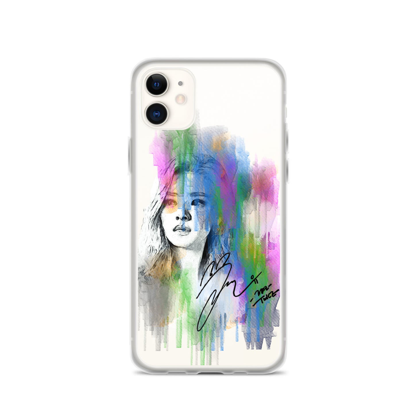 TWICE Jeongyeon, Yoo Jeong-yeon Waterpaint Portrait iPhone Case