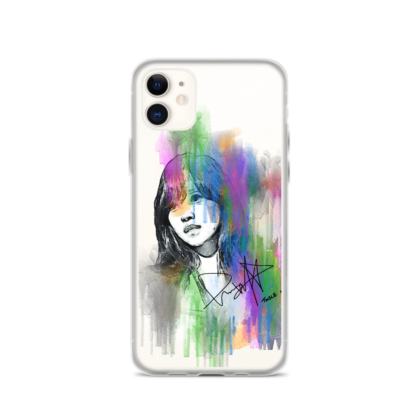 TWICE Mina, Mina Sharon Myoi Waterpaint Portrait iPhone Case