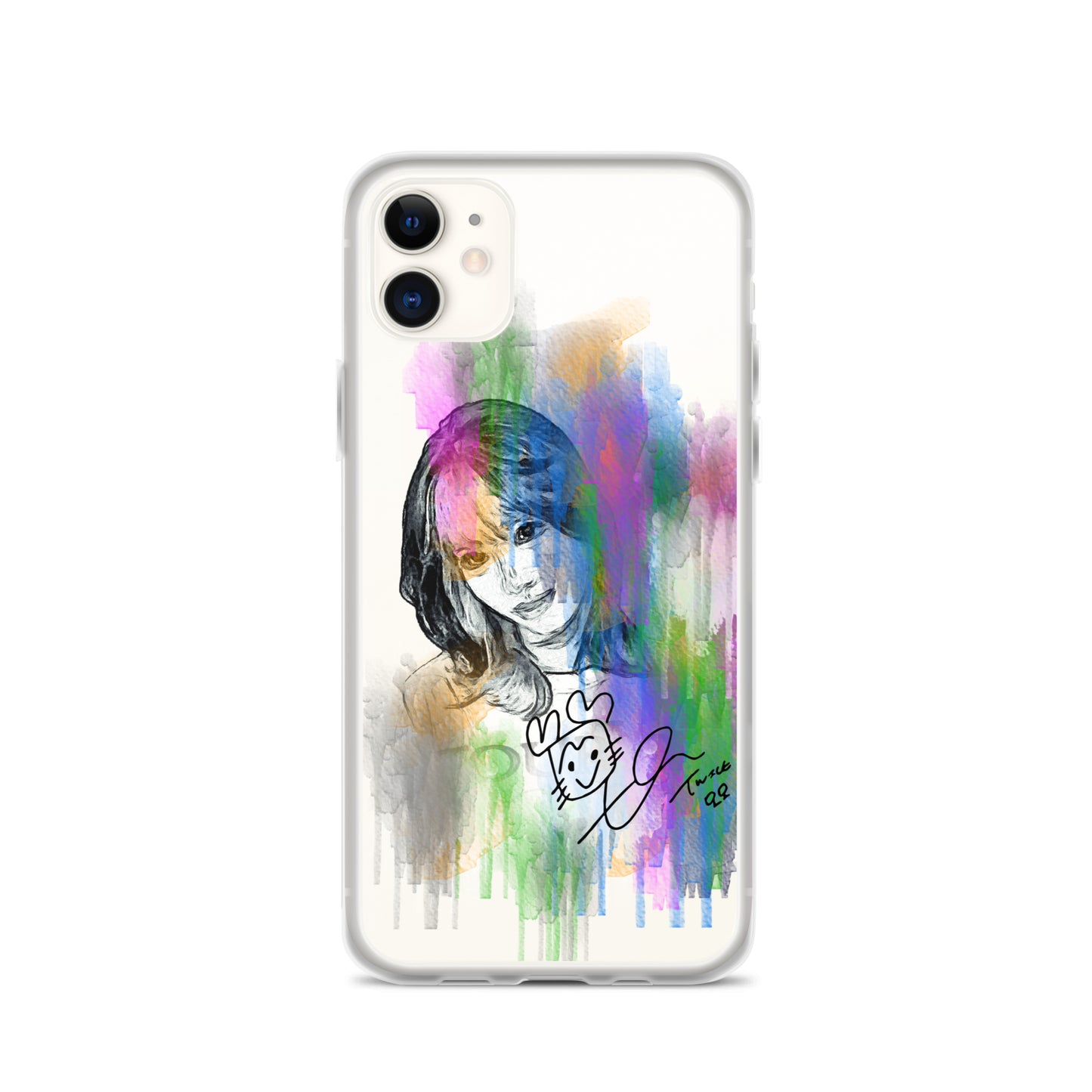 TWICE Momo, Hirai Momo Waterpaint Portrait iPhone Case