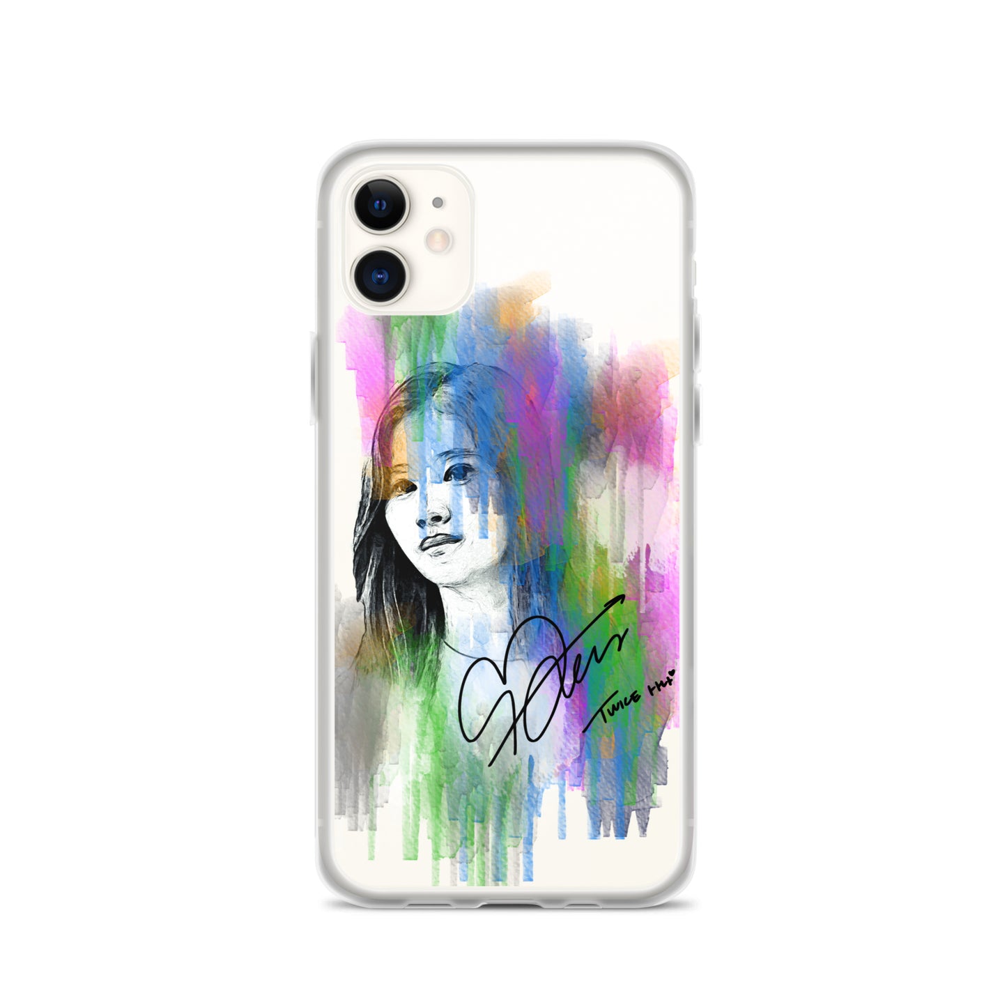 TWICE Sana, Minatozaki Sana Waterpaint Portrait iPhone Case