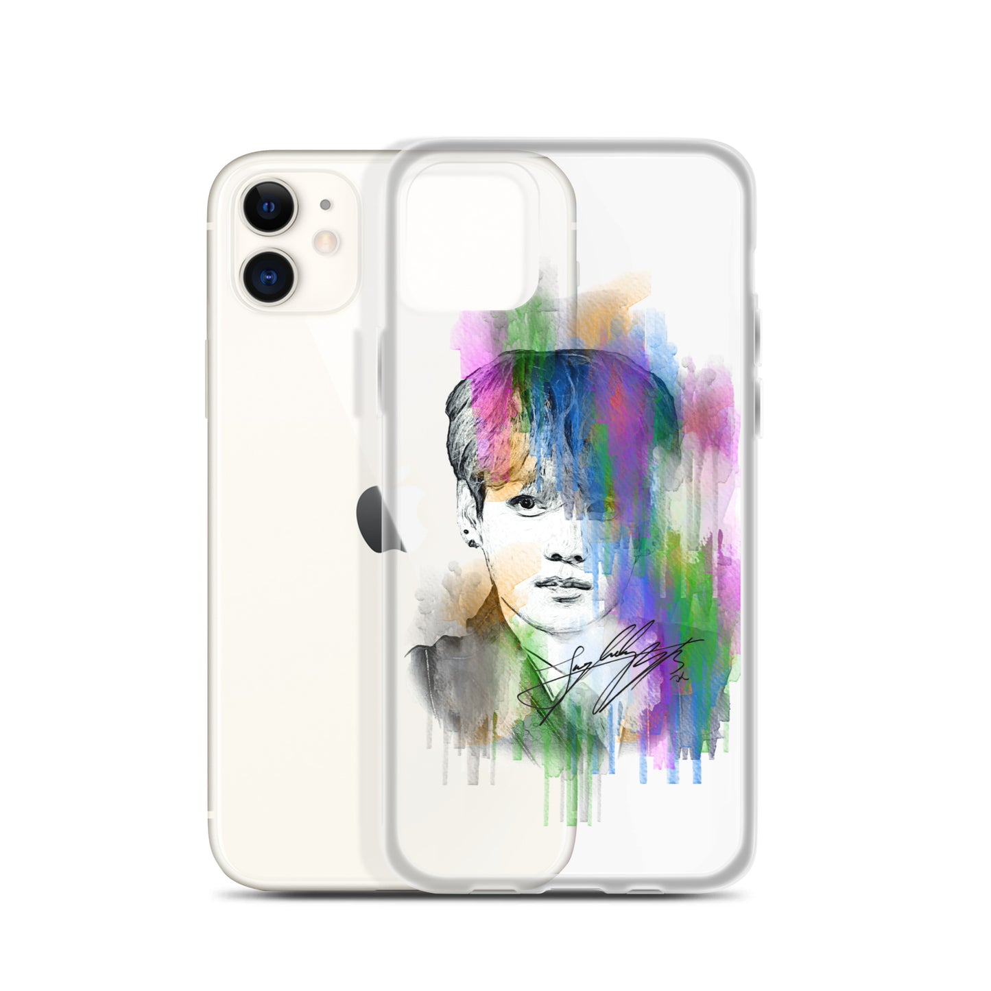 BTS Jungkook, Jeon Jung-kook Waterpaint portrait iPhone Case