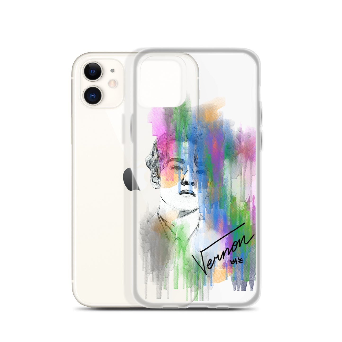 SEVENTEEN Vernon, Hansol Vernon Chwe Waterpaint Portrait iPhone Case