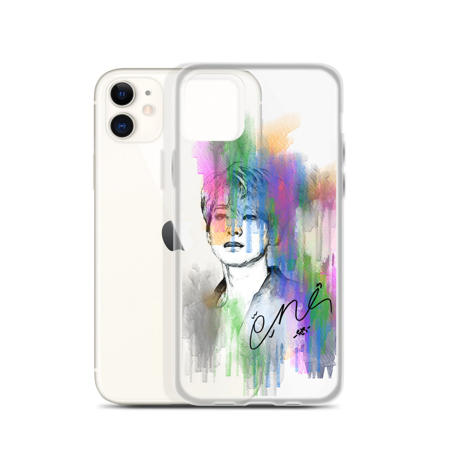 SEVENTEEN Wonwoo, Jeon Won-woo Waterpaint Portrait iPhone Case