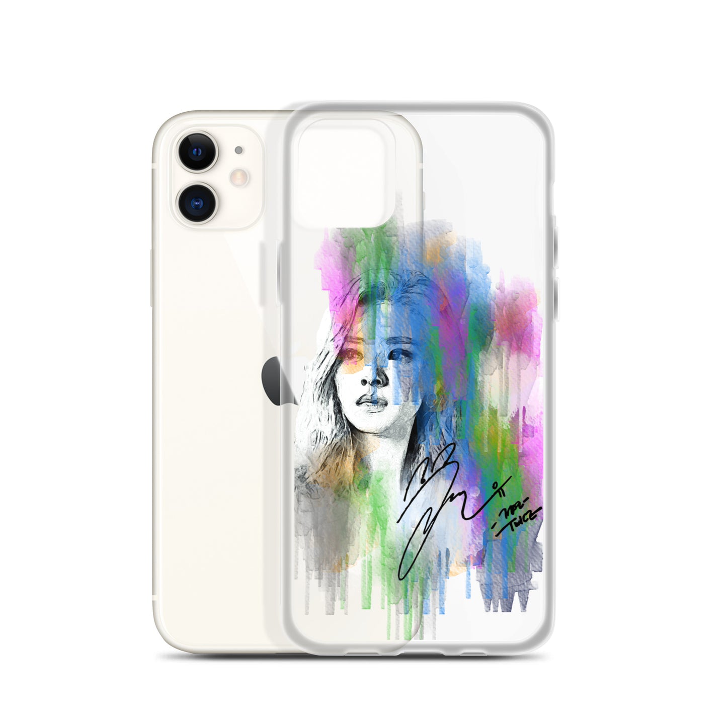 TWICE Jeongyeon, Yoo Jeong-yeon Waterpaint Portrait iPhone Case