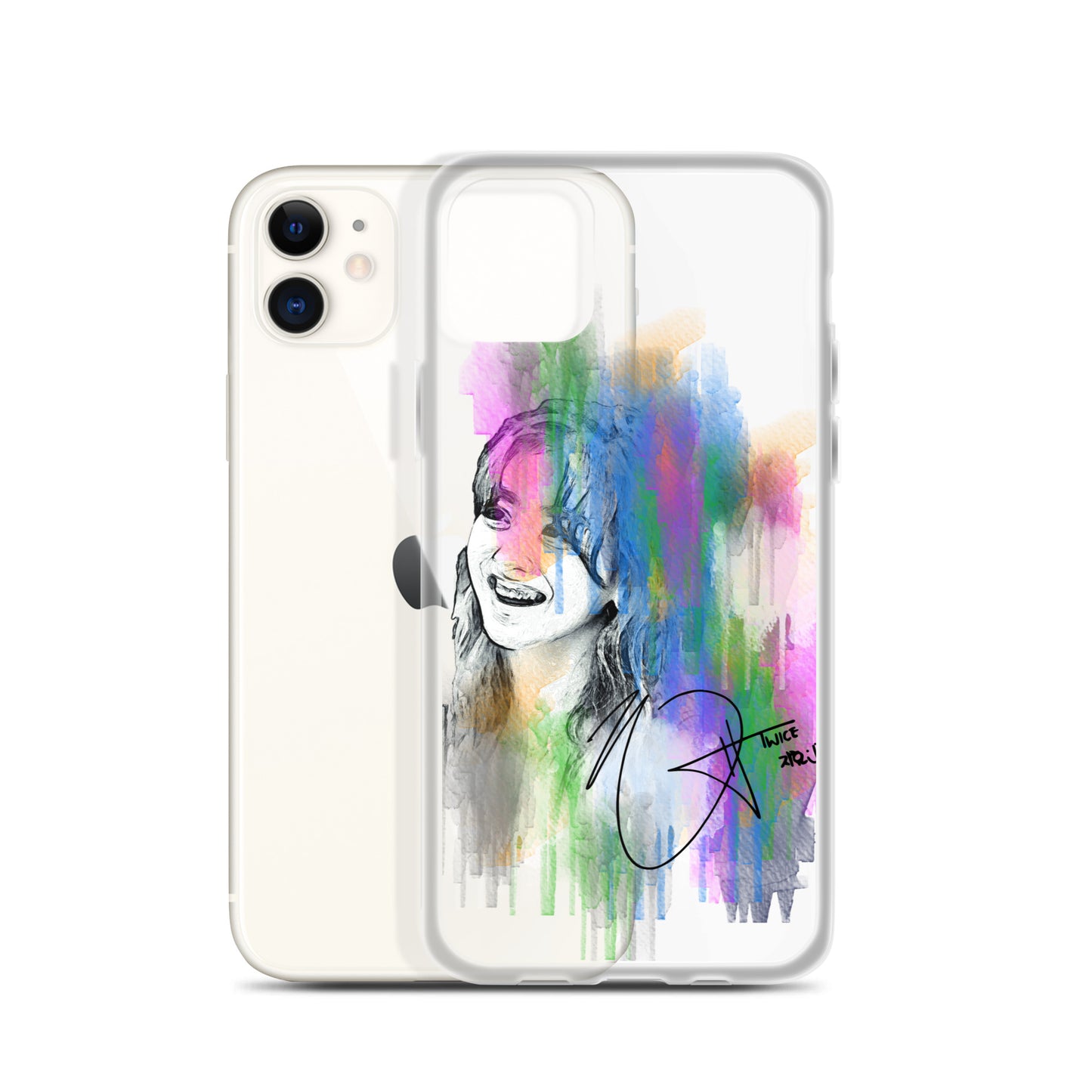 TWICE Jihyo, Park Ji-hyo Waterpaint Portrait iPhone Case