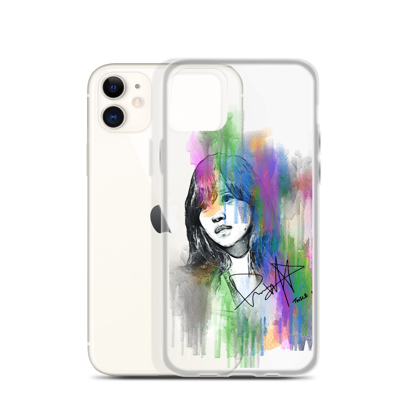 TWICE Mina, Mina Sharon Myoi Waterpaint Portrait iPhone Case