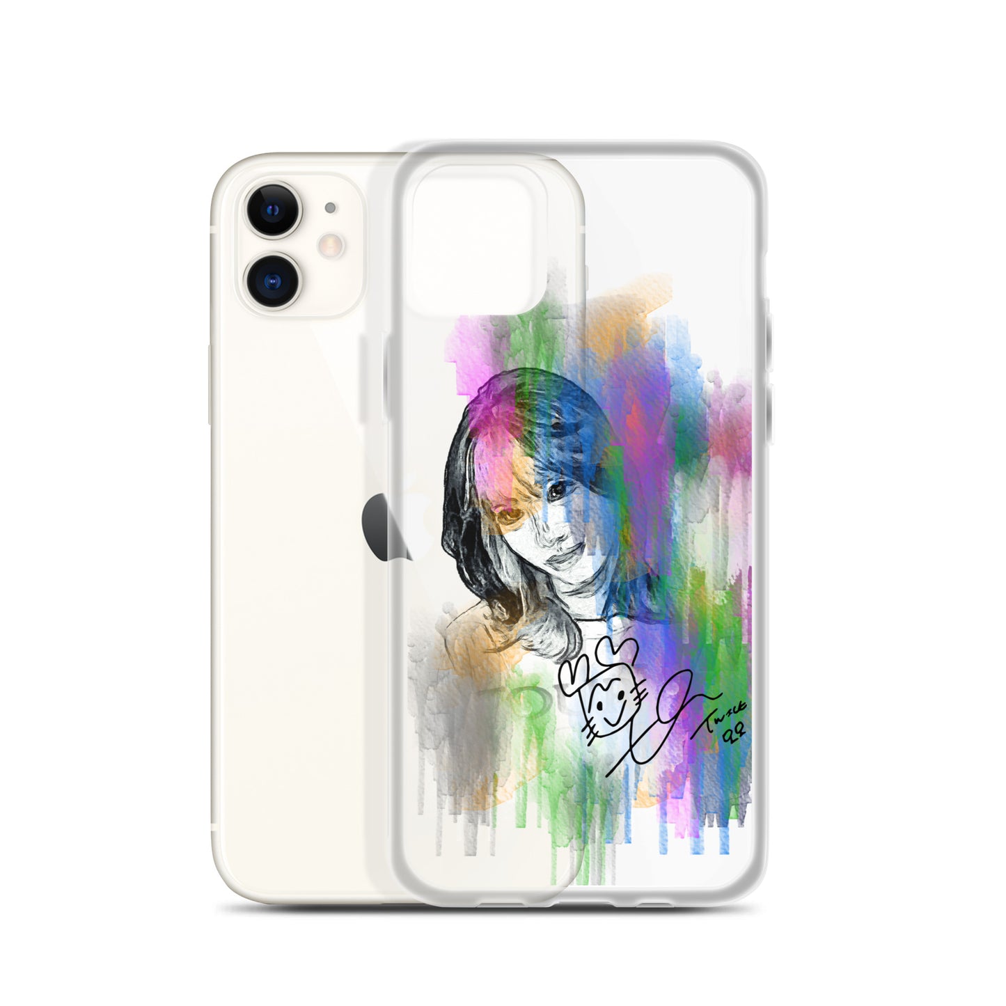 TWICE Momo, Hirai Momo Waterpaint Portrait iPhone Case