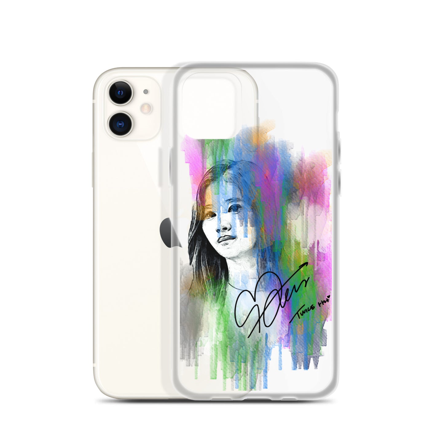 TWICE Sana, Minatozaki Sana Waterpaint Portrait iPhone Case